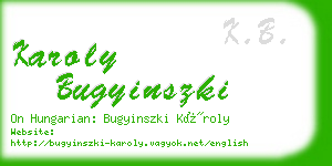 karoly bugyinszki business card